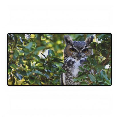 Great Horned Owl Desk Mat 31.5"x15.5"