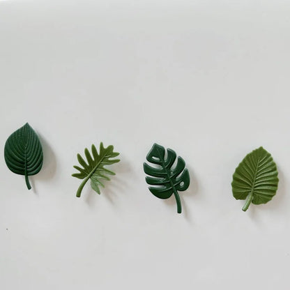 Monstera and Other Leaves a 4 Piece Magnet Set